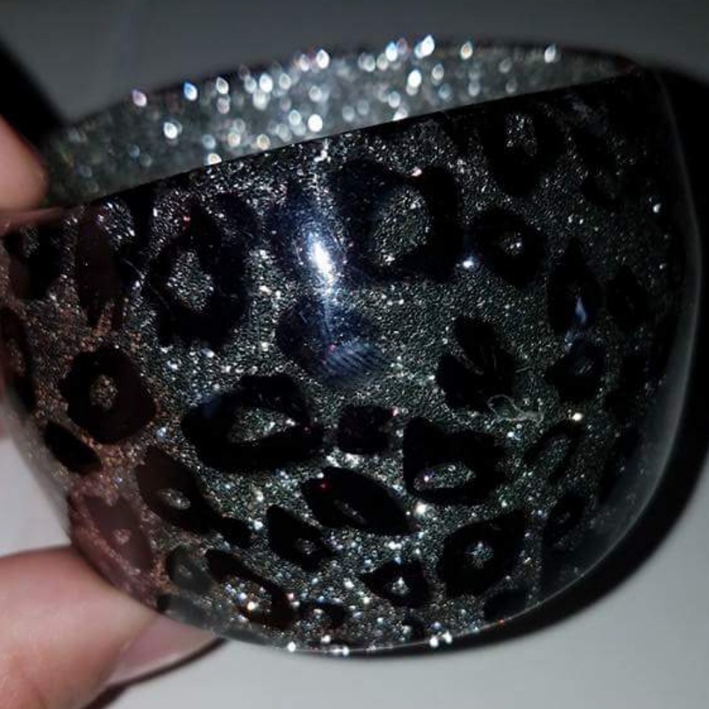 Silver leopard bracelet